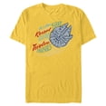 thumbnail image 1 of Star Wars Millennium Falcon Kessel Run in 12 Parsecs USA - Short Sleeve Blended T-Shirt for Adults - Customized-Yellow, 1 of 5