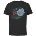 thumbnail image 1 of Star Wars Millennium Falcon Kessel Run in 12 Parsecs USA - Short Sleeve Cotton T-Shirt for Adults - Customized-Black, 1 of 5