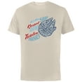 thumbnail image 1 of Star Wars Millennium Falcon Kessel Run in 12 Parsecs USA - Short Sleeve Cotton T-Shirt for Adults - Customized-Natural, 1 of 5