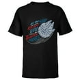 thumbnail image 1 of Star Wars Millennium Falcon Kessel Run in 12 Parsecs USA - Short Sleeve T-Shirt for Kids - Customized-Black, 1 of 5