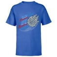 thumbnail image 1 of Star Wars Millennium Falcon Kessel Run in 12 Parsecs USA - Short Sleeve T-Shirt for Kids - Customized-Royal, 1 of 5