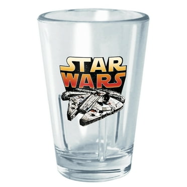 Star Wars Millennium Falcon Logo  Tritan Shot Glass Clear 2 oz.