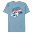 thumbnail image 1 of Star Wars Millennium Falcon Red White & Blue Rainbow - Short Sleeve Blended T-Shirt for Adults - Customized-Ocean Blue, 1 of 5