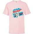 thumbnail image 1 of Star Wars Millennium Falcon Red White & Blue Rainbow - Short Sleeve T-Shirt for Kids - Customized-Soft Pink, 1 of 5