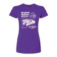 thumbnail image 1 of Star Wars - Millennium Falcon Schematic - Juniors Fitted Tee, 1 of 3
