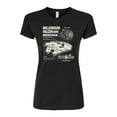 thumbnail image 1 of Star Wars - Millennium Falcon Schematic - Juniors Fitted Tee, 1 of 4