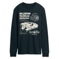 thumbnail image 1 of Star Wars - Millennium Falcon Schematic - Men's Long Sleeve Tee, 1 of 4