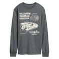thumbnail image 1 of Star Wars - Millennium Falcon Schematic - Men's Long Sleeve Tee, 1 of 4