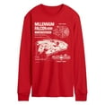 thumbnail image 1 of Star Wars - Millennium Falcon Schematic - Men's Long Sleeve Tee, 1 of 3