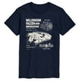 thumbnail image 1 of Star Wars - Millennium Falcon Schematic - Men's Short Sleeve Tee, 1 of 4