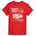 thumbnail image 1 of Star Wars - Millennium Falcon Schematic - Men's Short Sleeve Tee, 1 of 4