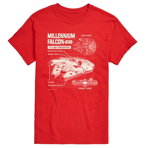 Star Wars - Millennium Falcon Schematic - Men's Short Sleeve Tee