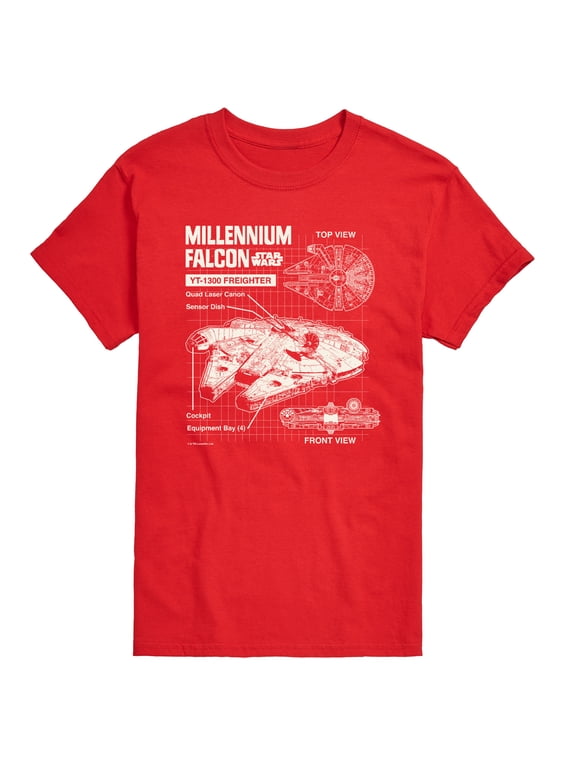 - Millennium Falcon Schematic - Men's Short Sleeve Tee