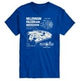 thumbnail image 1 of Star Wars - Millennium Falcon Schematic - Men's Short Sleeve Tee, 1 of 4