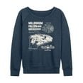 thumbnail image 1 of Star Wars - Millennium Falcon Schematic - Women's French Terry Pullover Sweatshirt, 1 of 4