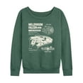 thumbnail image 1 of Star Wars - Millennium Falcon Schematic - Women's French Terry Pullover Sweatshirt, 1 of 4