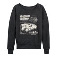thumbnail image 1 of Star Wars - Millennium Falcon Schematic - Women's French Terry Pullover Long Sleeve Shirt, 1 of 4