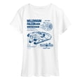 thumbnail image 1 of Star Wars - Millennium Falcon Schematic - Women's Short Sleeve Classic Fit Tee, 1 of 5