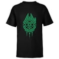 thumbnail image 1 of Star Wars Millennium Falcon St Patrick’s Day Lucky Shamrocks - Short Sleeve T-Shirt for Kids - Customized-Black, 1 of 5