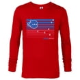 thumbnail image 1 of Star Wars Millennium Falcon Stars and Stripes American Flag - Long Sleeve T-Shirt for Men - Customized-New Red, 1 of 5