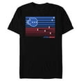 thumbnail image 1 of Star Wars Millennium Falcon Stars and Stripes American Flag - Short Sleeve Blended T-Shirt for Adults - Customized-Black, 1 of 5