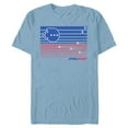 thumbnail image 1 of Star Wars Millennium Falcon Stars and Stripes American Flag - Short Sleeve Blended T-Shirt for Adults - Customized-Ocean Blue, 1 of 5