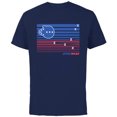 thumbnail image 1 of Star Wars Millennium Falcon Stars and Stripes American Flag - Short Sleeve Cotton T-Shirt for Adults - Customized-Navy, 1 of 5