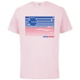 thumbnail image 1 of Star Wars Millennium Falcon Stars and Stripes American Flag - Short Sleeve Cotton T-Shirt for Adults - Customized-Soft Pink, 1 of 4