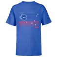thumbnail image 1 of Star Wars Millennium Falcon Stars and Stripes American Flag - Short Sleeve T-Shirt for Kids - Customized-Royal, 1 of 5