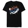 thumbnail image 1 of Star Wars Millennium Falcon X-Wing and Death Star Americana - Short Sleeve Blended T-Shirt for Adults - Customized-Black, 1 of 5