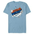 thumbnail image 1 of Star Wars Millennium Falcon X-Wing and Death Star Americana - Short Sleeve Blended T-Shirt for Adults - Customized-Ocean Blue, 1 of 5