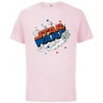 thumbnail image 1 of Star Wars Millennium Falcon X-Wing and Death Star Americana - Short Sleeve Cotton T-Shirt for Adults - Customized-Soft Pink, 1 of 5