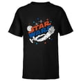 thumbnail image 1 of Star Wars Millennium Falcon X-Wing and Death Star Americana - Short Sleeve T-Shirt for Kids - Customized-Black, 1 of 5