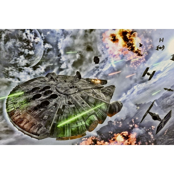 Star Wars Millinium Falcon - CANVAS OR PRINT WALL ART