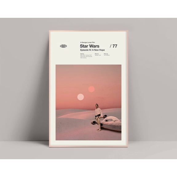 Star Wars Minimalist Trilogy Planet Collection Art Poster - 8x12 UNFRAMED