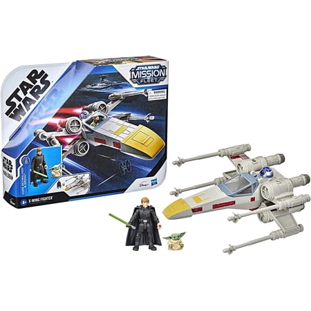 Star Wars Mission Fleet Stellar Class Luke Skywalker Grogu X-Wing Jedi Search Rescue 2.5-Inch-Scale Figure and Vehicle, Ages 4 and Up