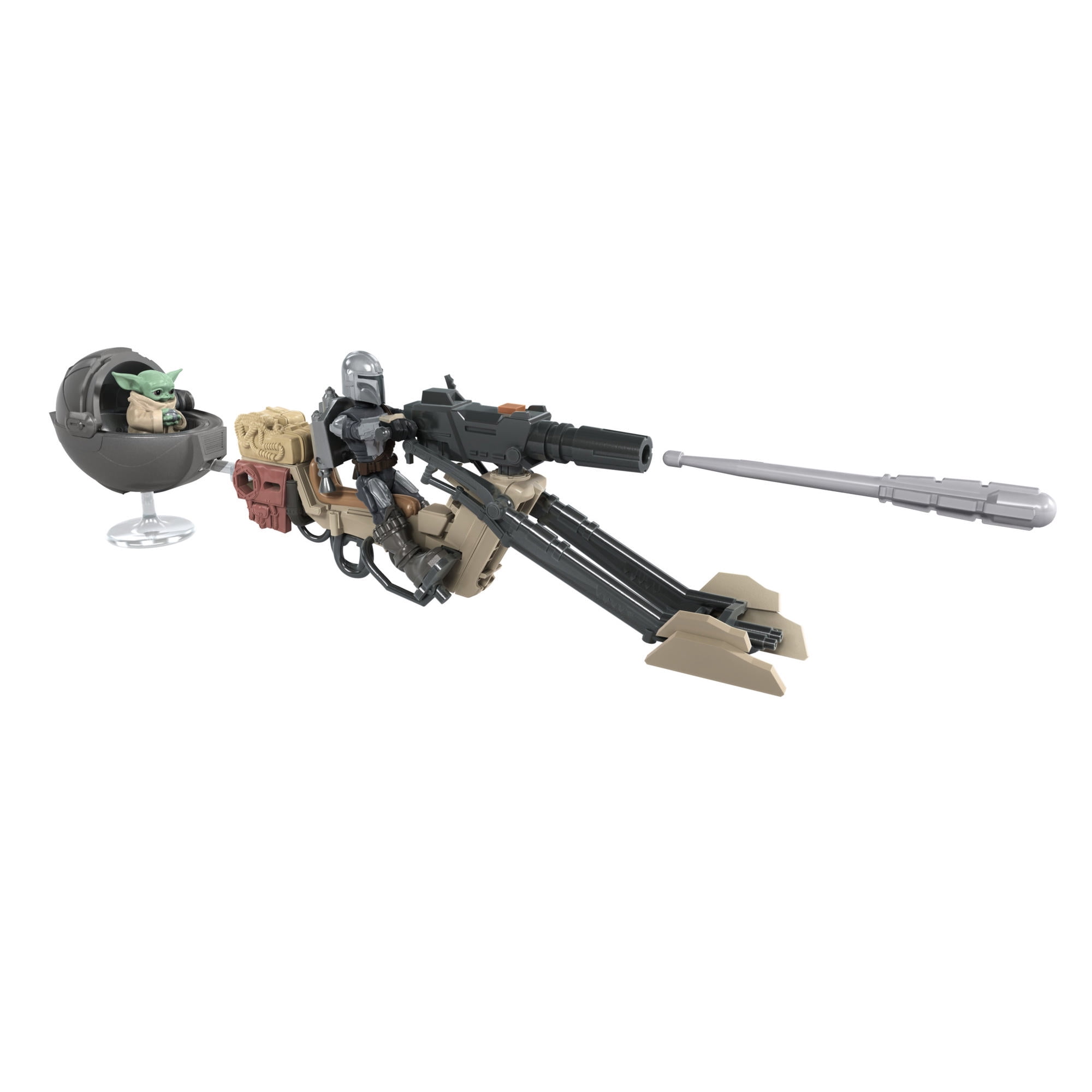 Star Wars Mission Fleet The Mandalorian Speeder Bike Toy Action Figure for Boys and Girls 8