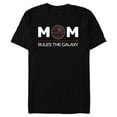 thumbnail image 1 of Star Wars Mom Rules the Galaxy Family Birthday Mother’s Day - Short Sleeve Blended T-Shirt for Adults - Customized-Black, 1 of 5