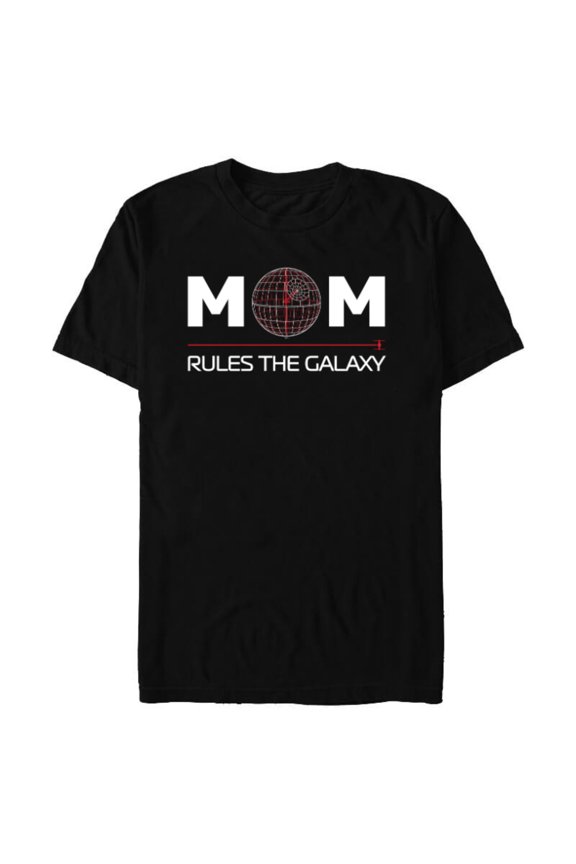 Mom Rules the Galaxy Family Birthday Mother’s Day - Short Sleeve Blended T-Shirt for Adults - Customized-Black