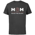 thumbnail image 1 of Star Wars Mom Rules the Galaxy Family Birthday Mother’s Day - Short Sleeve Cotton T-Shirt for Adults - Customized-Charcoal, 1 of 5