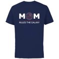 thumbnail image 1 of Star Wars Mom Rules the Galaxy Family Birthday Mother’s Day - Short Sleeve Cotton T-Shirt for Adults - Customized-Navy, 1 of 5
