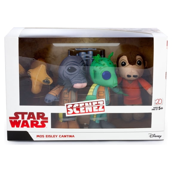 Star Wars Mos Eisley Cantina Mini Plush Kids Toy, 4 Pack