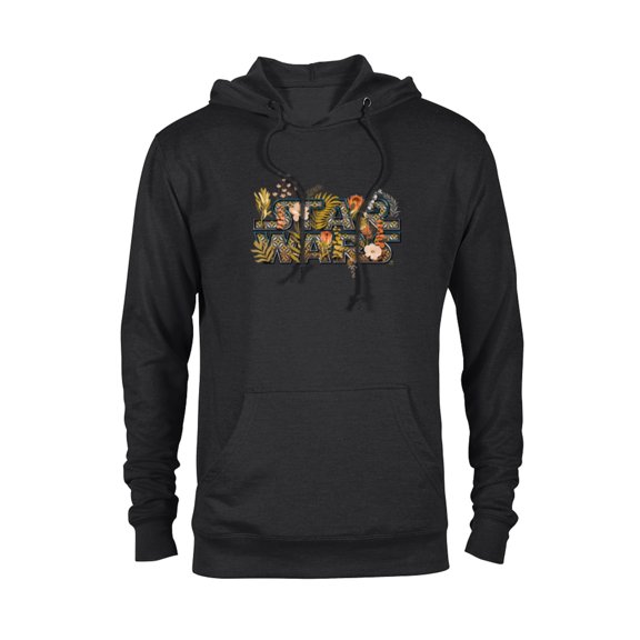 Star Wars Movie Logo Floral Garden Reimagined - Pullover Hoodie for Adults - Customized-Black