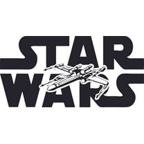 Star Wars Movie Plane Cartoon Customized Wall Decal - Custom Vinyl Wall Art - Personalized Name - Baby Girls Boys Kids Bedroom Wall Decal Room Decor Wall Stickers Decoration Size (15x30 inch)