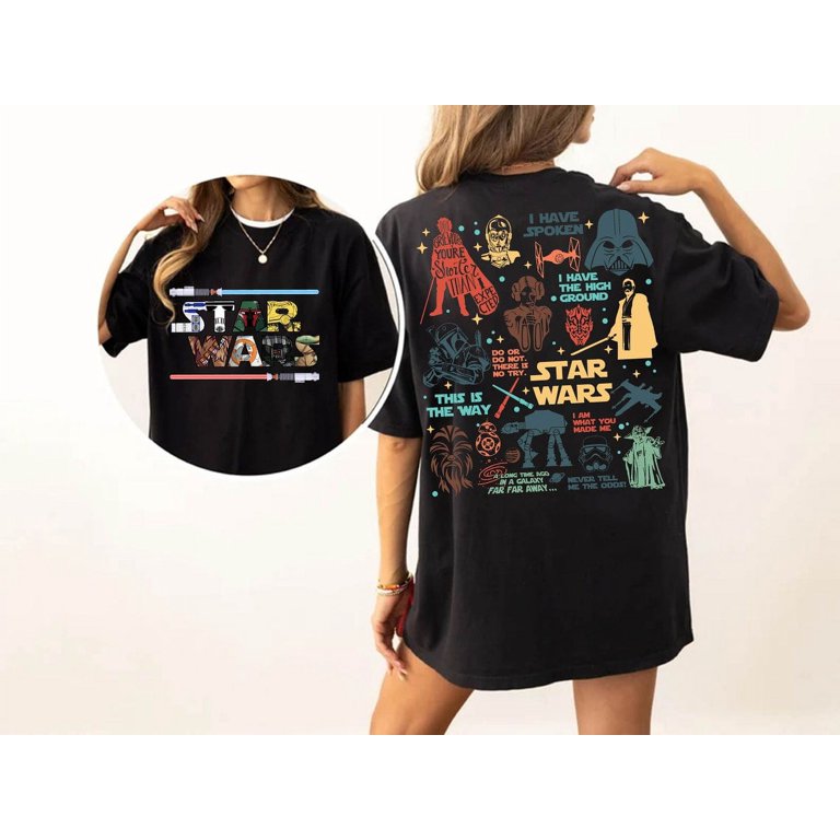 Star Wars Movie T-shirt, Star Wars Characters Shirt, Lightsaber 