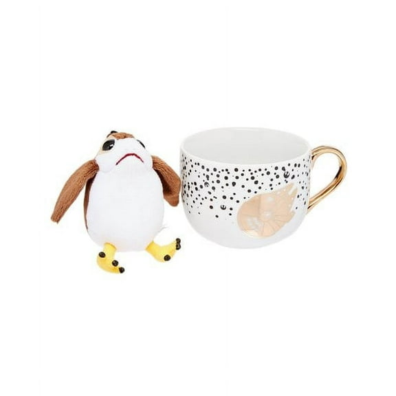 Star Wars Mug + Plush Porg Keychain Set