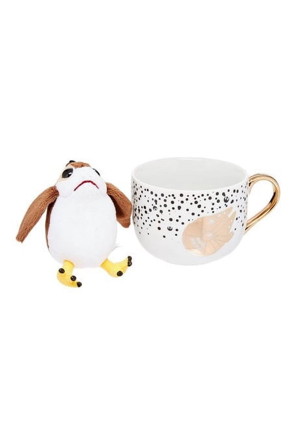Mug + Plush Porg Keychain Set