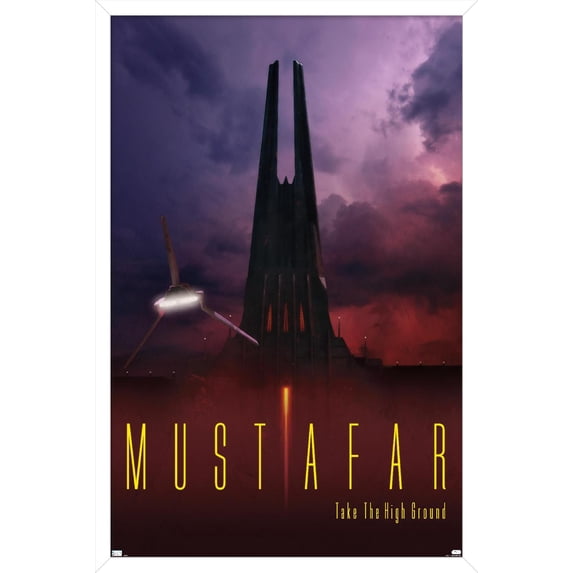 Star Wars: Mustafar - Visit Mustafar by Russell Walks 23 Wall Poster, 14.725" x 22.375" Framed