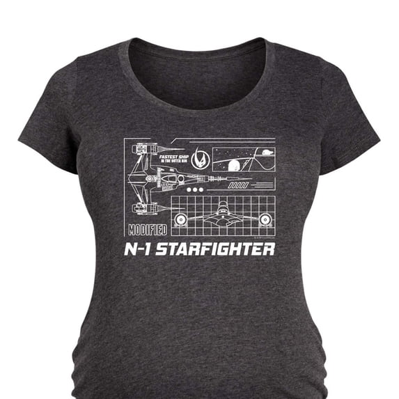 Star Wars - N1 Starfighter - Women's Maternity Scoop Neck Graphic T-Shirt