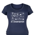 thumbnail image 1 of Star Wars - N1 Starfighter - Women's Maternity Scoop Neck Graphic T-Shirt, 1 of 4